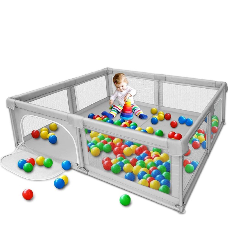 Bioby Baby Lekhage 360° Vid Vy Barn Lekplats Säkerhetsstängsel Anti-kollosion Ball Pool Aktivitet Lek Penna