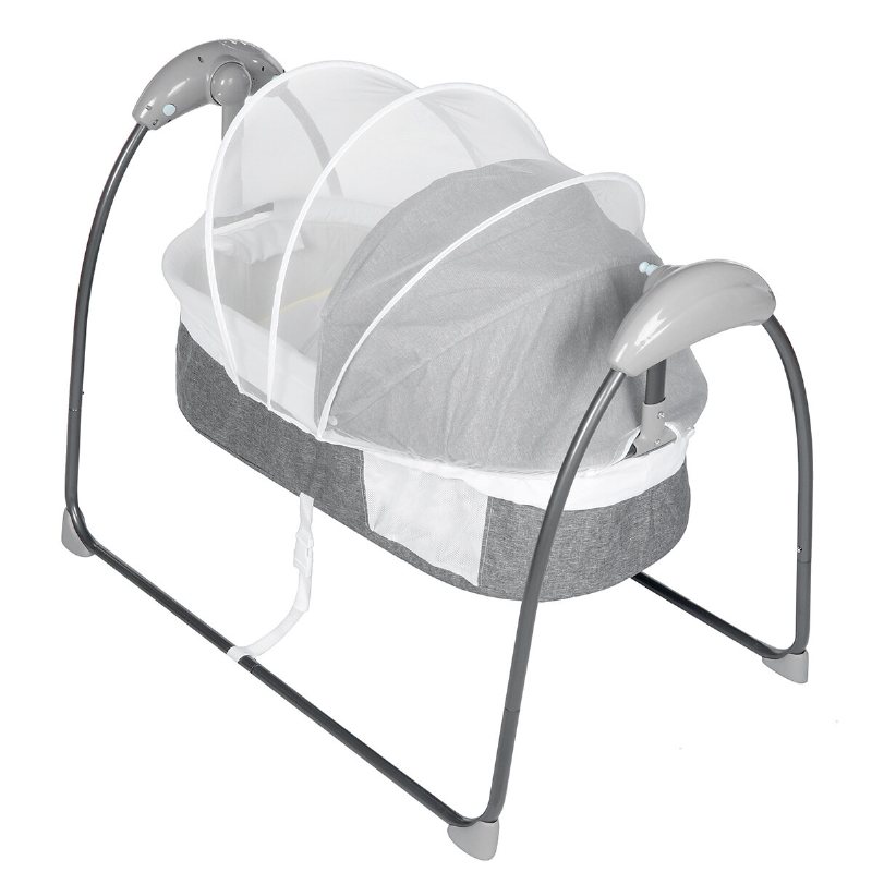 Multifunktions Smart Elektrisk Babyvagga Säng Timing Justering Ny Baby Bassinet Bluetooth Musik Multi-range Vaggsäng