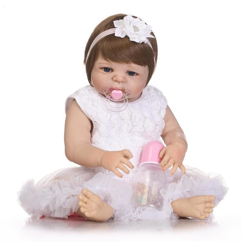 Npk 22 Tum Reborn Baby Doll Realistiskt Verklighetstrogen Flickdocka Vinyl Lekhusleksak