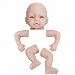 Silikon Vinyl Diy Reborn Baby Doll Accessoarer Naturtrogna Småbarnspresenter Utan Kropp