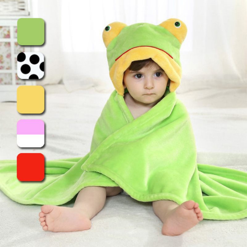 Söt Djur Tecknad Baby Infant Wrap Parisarc Mjuk Flanell Filt Quilt Morgonrock