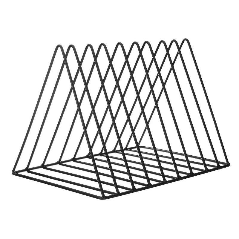 1 Styck Nordic Simple Triangle Smidesjärn Förvaringsställ Hållare Bokhylla Fil Magasin Förvaring Box Office Desktop Organizer