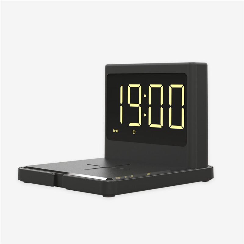 15w Väckarklocka Nattljus Multifunktionell 3 I 1 Mobil Trådlös Laddning Creative Clock Snabbladdare Presenttillbehör