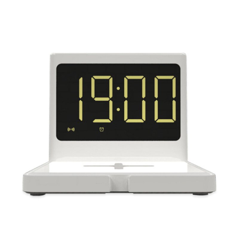 15w Väckarklocka Nattljus Multifunktionell 3 I 1 Mobil Trådlös Laddning Creative Clock Snabbladdare Presenttillbehör