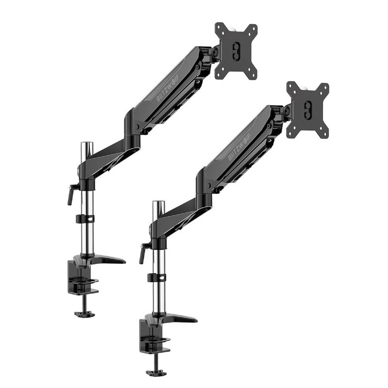 2st Bw-ms2 Monitor Stativ Arm 32" Montering 360° Rotation Vesa Standard 75x75mm 100x100mm Justerbar Höjd Och Kabelhantering