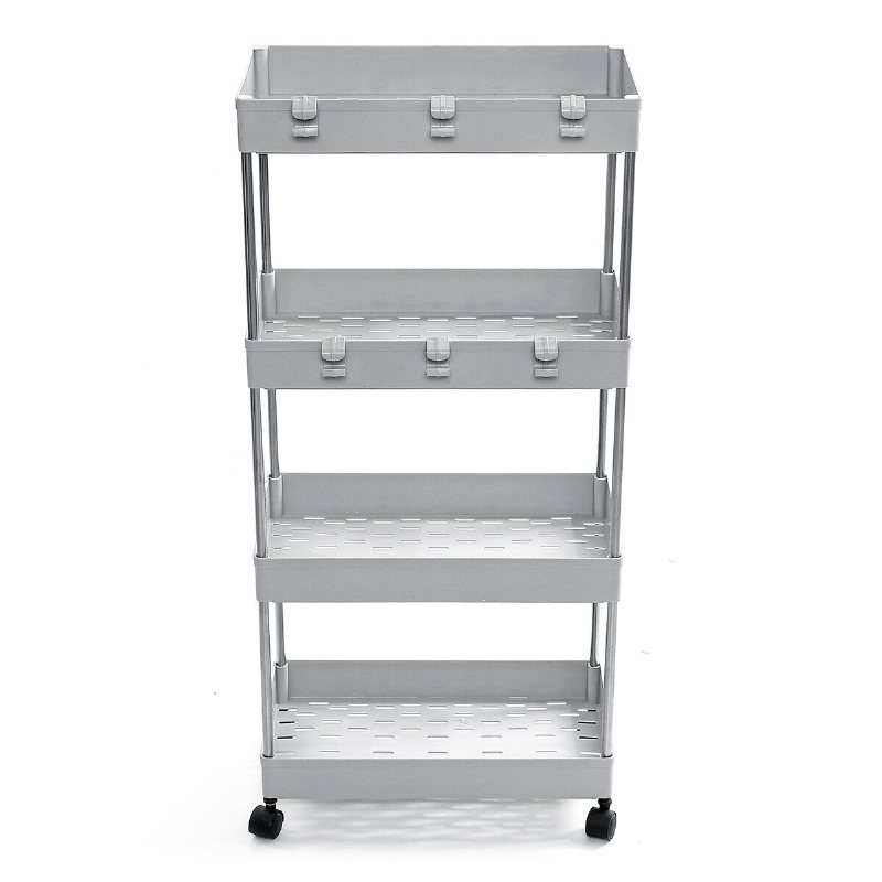 3/4 Tiers Slim Trolley Förvaringshållare Rack Desktop Organizer Kök Badrum