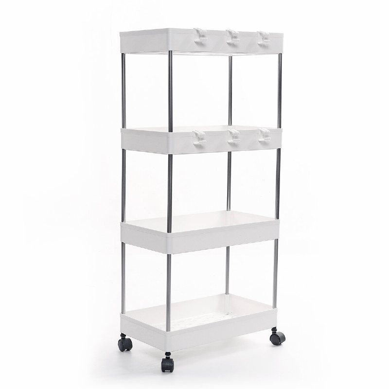 3/4 Tiers Slim Trolley Förvaringshållare Rack Desktop Organizer Kök Badrum