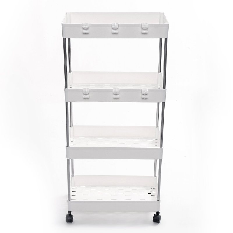 3/4 Tiers Slim Trolley Förvaringshållare Rack Desktop Organizer Kök Badrum