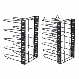 5/8 Nivåer Köksförvaringsställ Organizer Pan Köksredskap Lock Skafferihållare Stativ