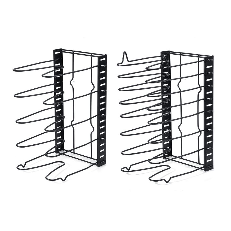 5/8 Nivåer Köksförvaringsställ Organizer Pan Köksredskap Lock Skafferihållare Stativ