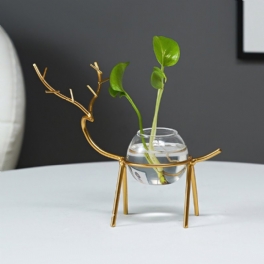 Desktop Hydroponic Vas Blomkruka Dekoration Färsk Liten Akvarium Kontorsskrivbord Vardagsrum Kreativ Växt Vas