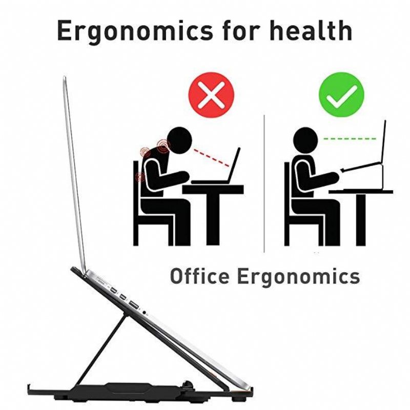 Ice Coorel E5 Bärbar Datorkylare Notebook Kylplatta 8 Gear Regulation 360 Degrees Rotation Stand Lift Bracket Hopfällbart Telefonfäste Stativ För 12-17 Tums Bärbara Datorer