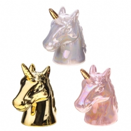 Keramik Unicorn Ornament Magic Nyhet Penninglåda Hushållskontor Skrivbordsdekoration Flerfärgad Välj