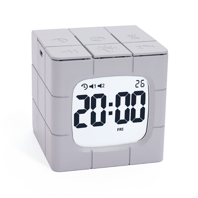 Magic Cube Väckarklocka Led Multifunktionell Time Manager Usb Laddning Timer Study Matlagningsmaterial