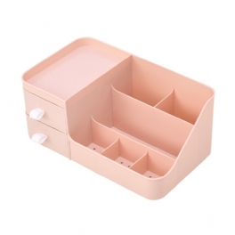 Makeup Organizer Plast Cosmetic Läppstift Förvaringsbox Container Stor Kapacitet Skrivbord Med Sminklåda