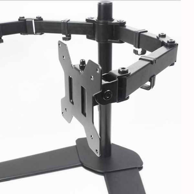 Ms01 Dual Arms Monitor Bracket Mount Stationär Datorstativ 360 Grader Roterande För 10-27 Tums Datorskärm