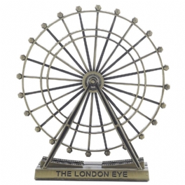 Retro Metall London Eye Pariserhjul Prydnad England Byggnad Hemmakontor Kreativ Skrivbordsdekorationer Modell Souvenir Gåvor