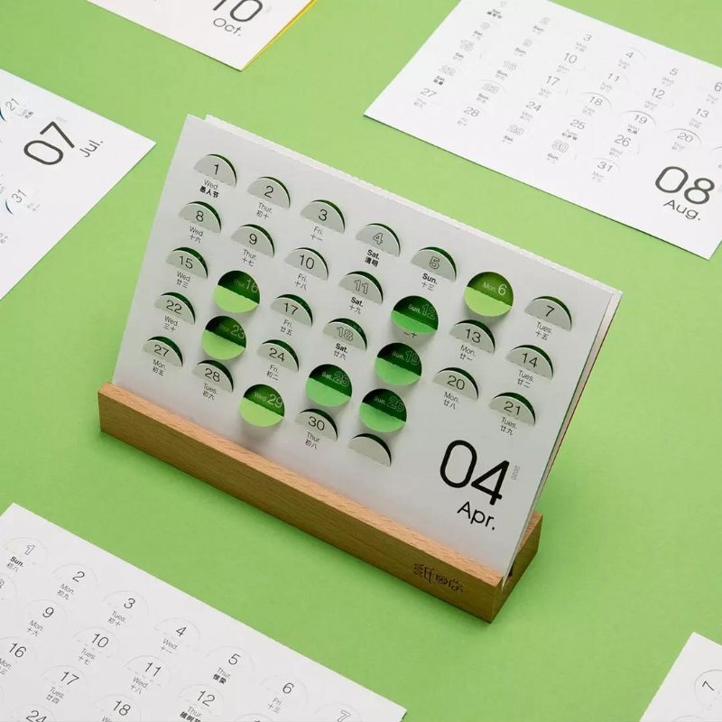 Zyn 2023 Year Creative Folding Desk Calendar Väggkalender Bord Dagsschema Årlig Agenda Organizer Från Xm