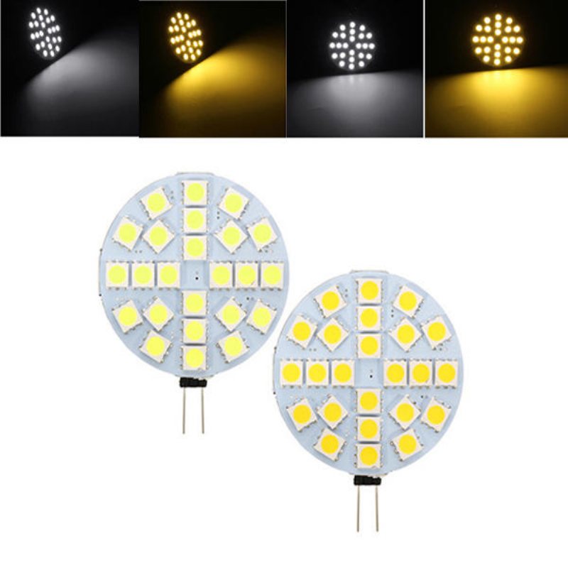 G4 3w Dimbar Smd5050 24 Leds Varmvit Ren Vit Ljuslampa Dc12v