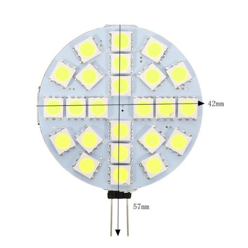 G4 3w Dimbar Smd5050 24 Leds Varmvit Ren Vit Ljuslampa Dc12v