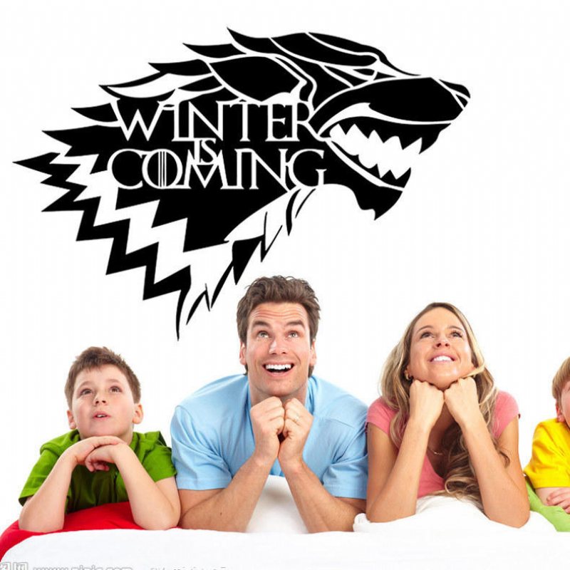 Game Of Thrones House Stark Wolf Vinyldekal Hbo Winter Is Come