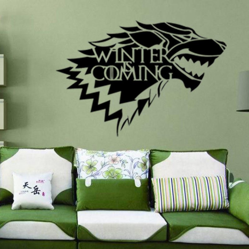 Game Of Thrones House Stark Wolf Vinyldekal Hbo Winter Is Come