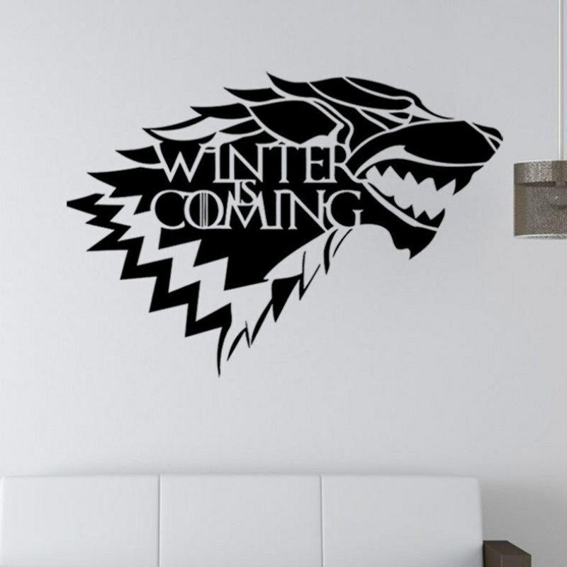 Game Of Thrones House Stark Wolf Vinyldekal Hbo Winter Is Come