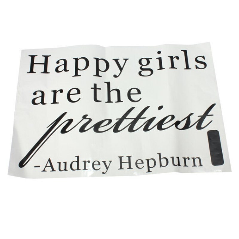 Happy Girls Are The Prettities Pvc Word Quote Wallpaper Ewq0087