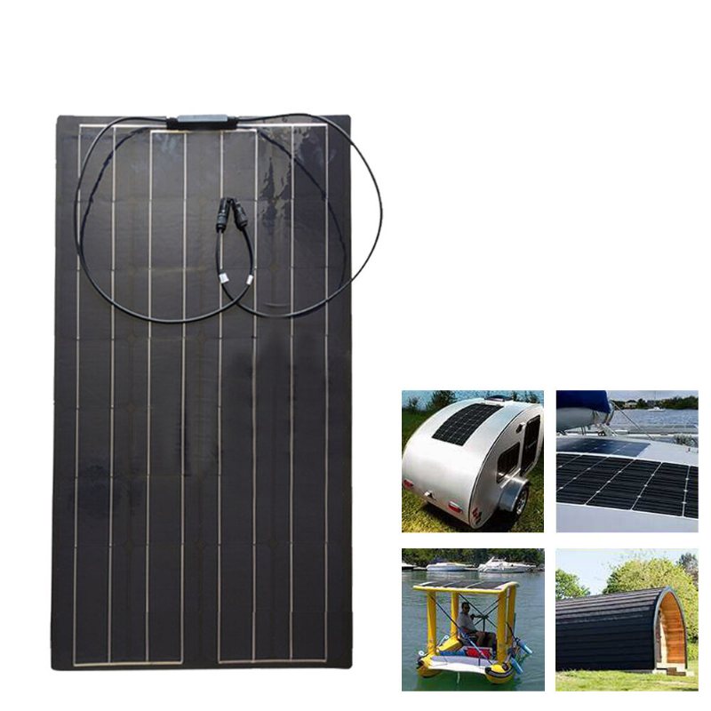 100w 18v Tpt Solpanel Högeffektiv Solladdare Diy-kontakt Batteriladdare Utomhus Camping Resor