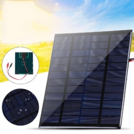 10w Solpanel Med Klämmor Polykristallint Silikon Solcell Ip65 Bärbar Vattentät Utomhuscampingresor