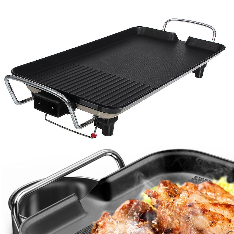 110v Rökfri Non Stick Elektrisk Ugn Bakpanna Bbq Grill Us Plug