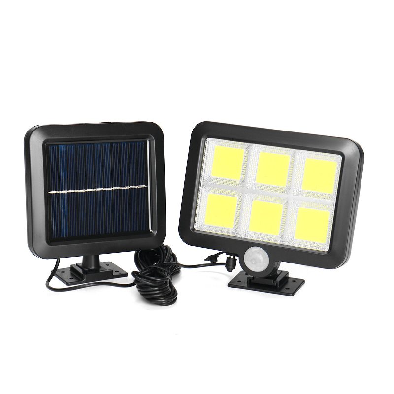 120 Led Cob Camping Light Solar Lampa Vattentät Solljus Vägglykta Utomhus Trädgård Uteplats