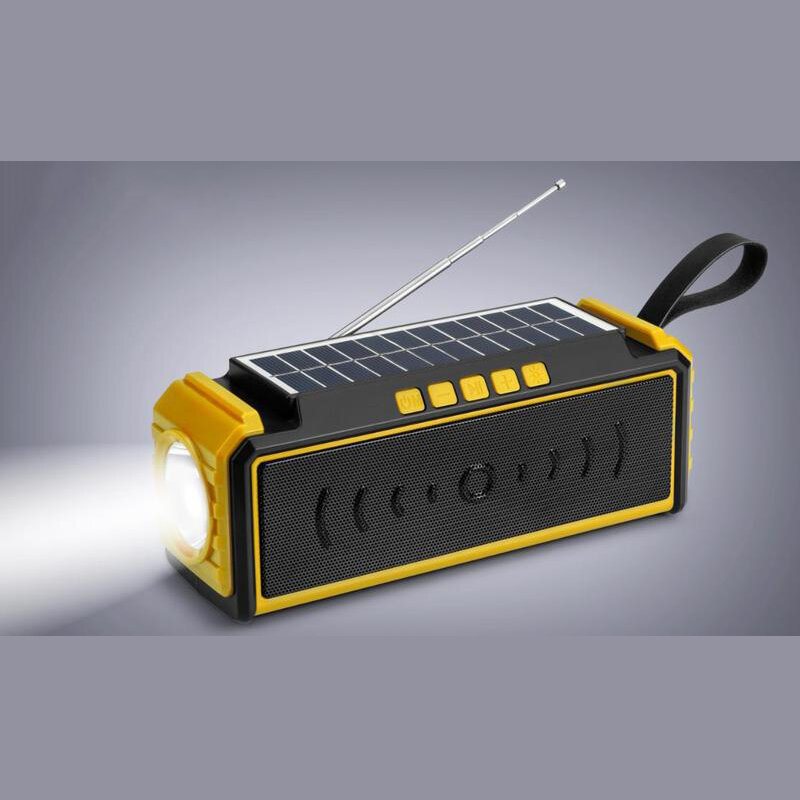 1200mah Outdoor Camping Light Multifunktion 580g Solar Laddning Trådlös Bluetooth Högtalarkort Radio Med Antenn