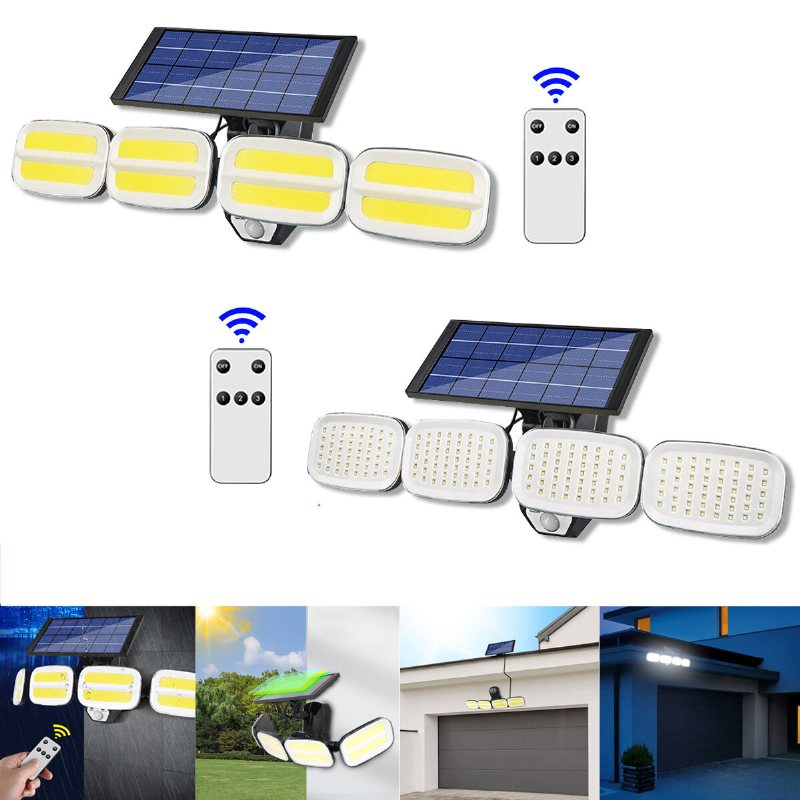 1200mah Solar Vägglampa Intelligent Human Sensor Light Super Ljust Vattentätt Utomhus Trädgård Camping Uteplats Belysning