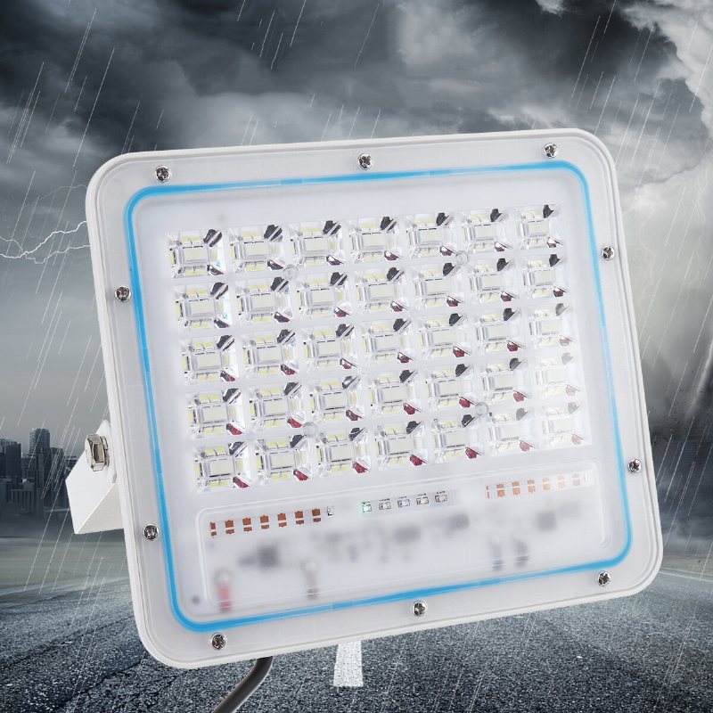 120w 6500-7000k 126 Led Camping Ljus Set Vattentät Vägglampa Solpanel Flood Light Utomhus Trädgård