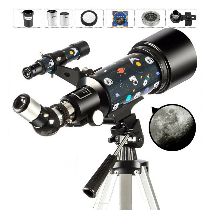 120x Astronomical Telescope 70mm Hd High-power Portable Tripod Night Vision Deep Space Star View Moon Universe