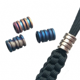 14 mm Höjd Titanlegering Tc4 Knivpärlor Repsnöre Edc Paracord Bead Camping Knivhängen