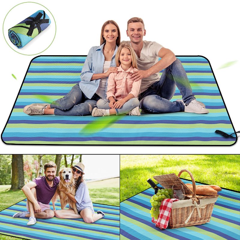 150x200cm Picknickmatta Vikbar Vattentät Picknickfilt Strandmatta Utomhuscamping Resor