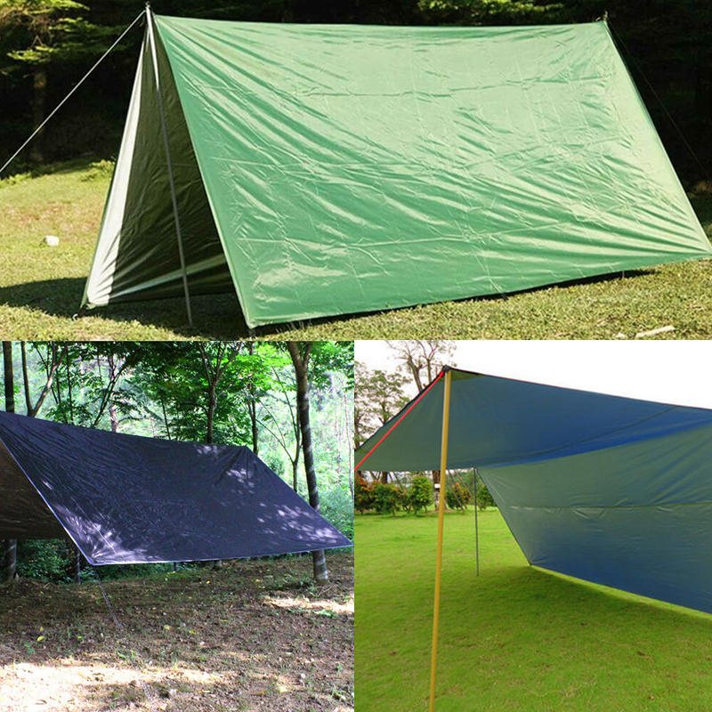 160x200cm/300x300cm 210t Bärbar Lätt Utomhusmarkis Campingtält Tarp Shelter Hängmatta Överdrag Vattentät Regn Tält Solskydd Med Väska