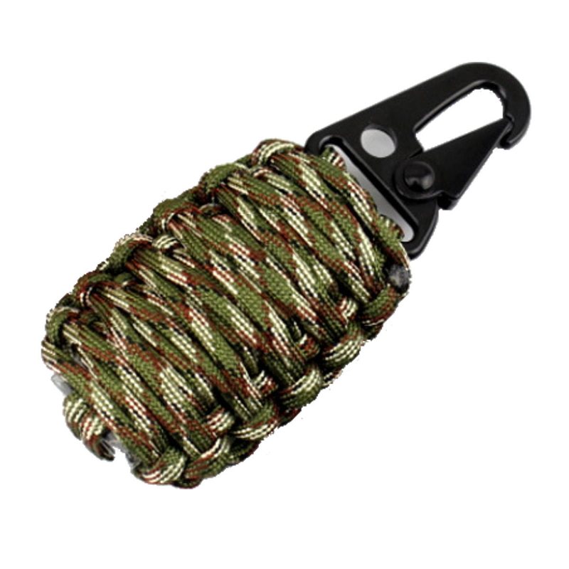 16st Outdoor Paracord Kit Överlevnadsrep Set Fiskeverktyg Camping Karbinhake Nödutrustning