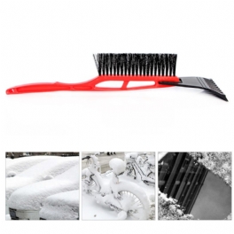 2 I 1 Ice Snow Shovel Scraper Utomhus Vinter Bil Fönster Rengöring Borst Spade