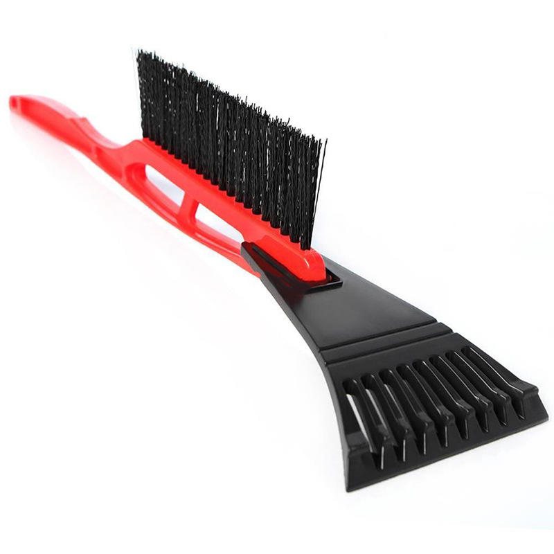 2 I 1 Ice Snow Shovel Scraper Utomhus Vinter Bil Fönster Rengöring Borst Spade