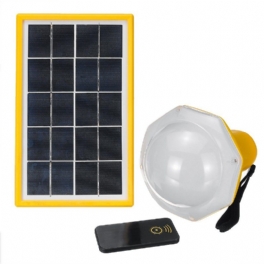 200lm Solpanel Glödlampa Ström 5 Lägen Dc Lighting System Kit Nödgenerator Med Fjärrkontroll Utomhuscamping