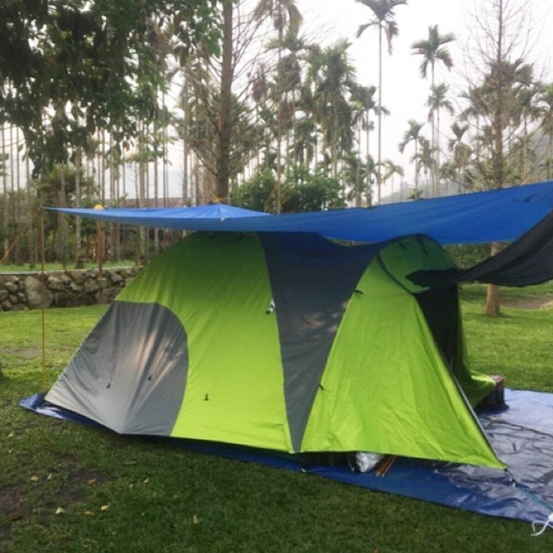 300x300cm Utomhuscamping Tält Solskydd Regn Sol Uv Strandkapell Markis Skydd Strand Picknickmatta Markunderlägg