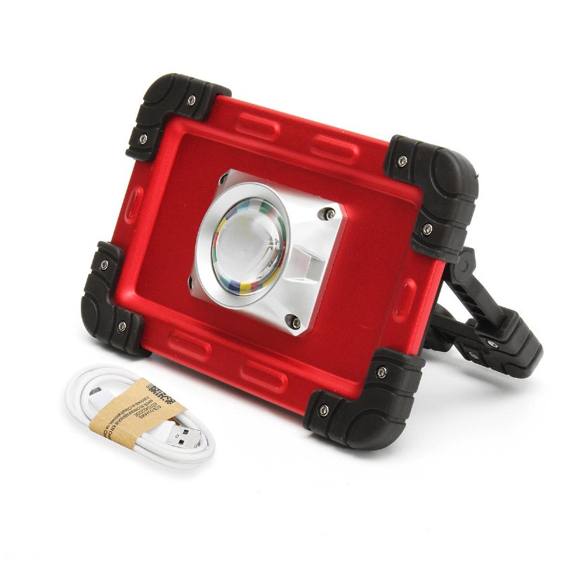 30w 500lm 69 Led Cob Flood Light Vattentät Uppladdningsbar Arbetslampa Campingtältlykta