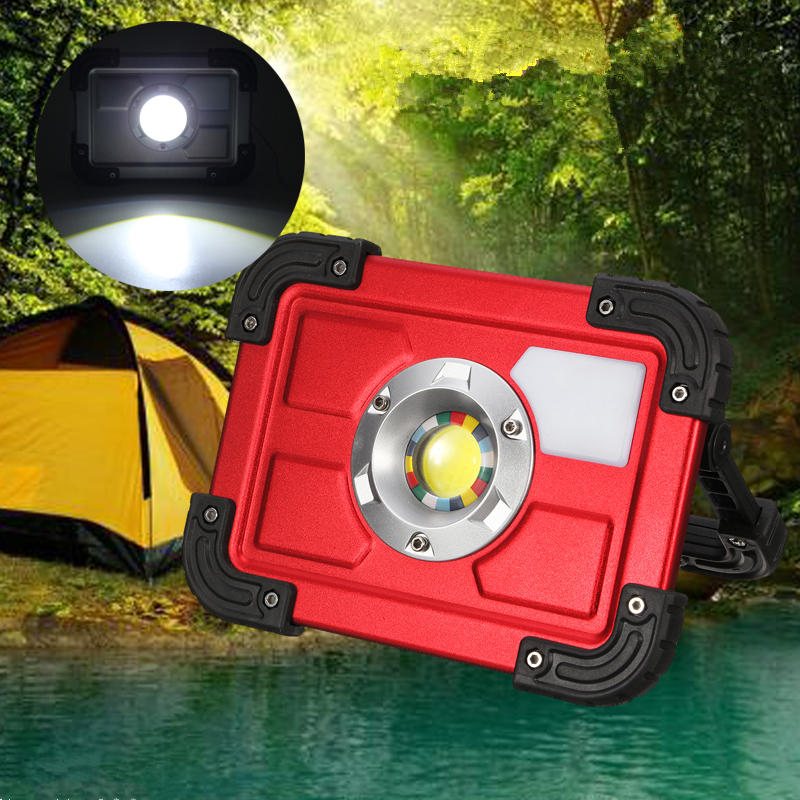 30w Cob 4 Mode Led Bärbar Usb Uppladdningsbar Flood Light Spot Vandring Camping Utomhus Arbetslampa