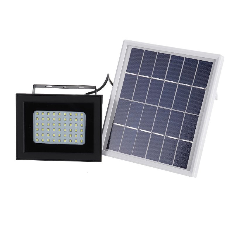 400lm 54 Led Solar Panel Flood Light Spotlight Project Lamp Ip65 Vattentät Utomhus Camping Nödlykta Med Fjärrkontroll