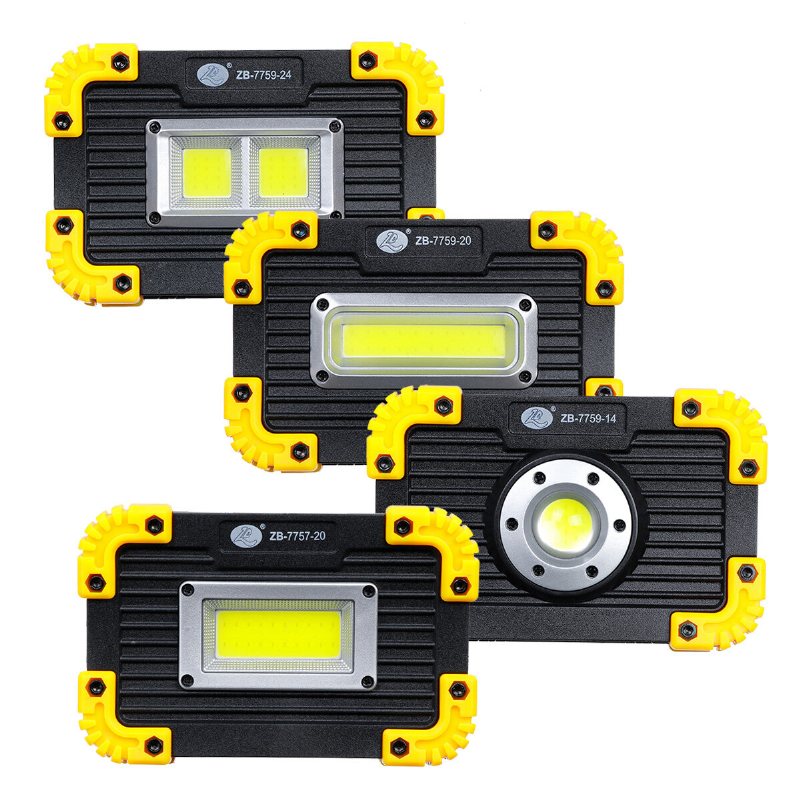 50w Cob Arbetslampa Usb-laddning 3 Lägen Campingljus Floodlight Nödlampa Utomhusresor