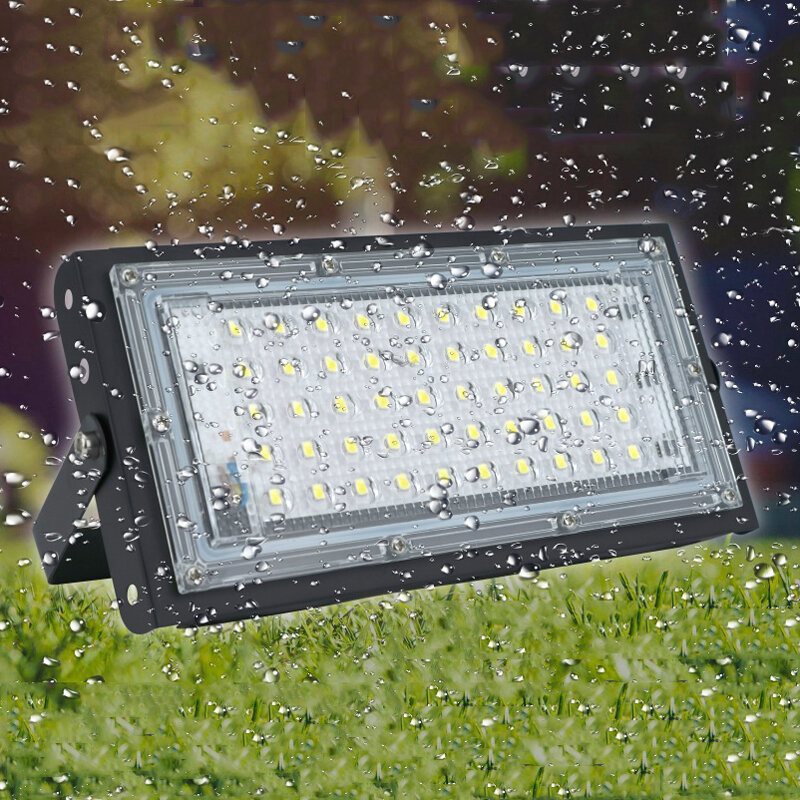 50w Rgb Led Flood Light Ac 220v 230v 240v Utomhus Floodlight Spotlight Ip65 Vattentät Led Street Lamp Landskapsbelysning