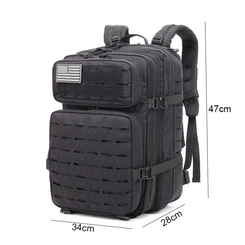 55l Utomhus Molle Military Tactical Army Ryggsäck Vattentät Dragkedja Stor Kapacitet Camping Vandring Trekking Gear Bag